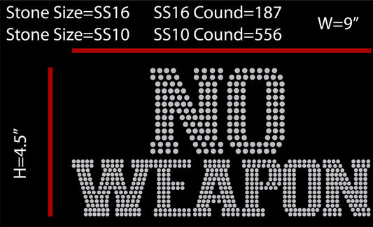 NO WEAPON FORMED DXF, EPS, SVG, & PNG FILES