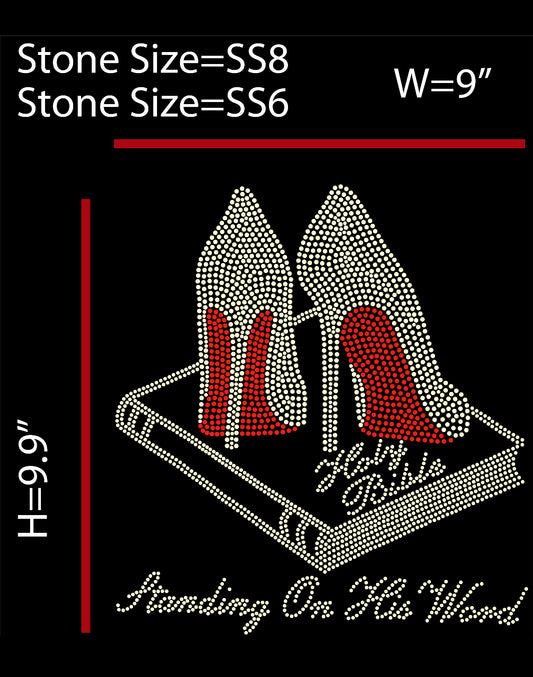 Standing On His Word  Lady Heels and Bible – DXF, EPS, SVG, & PNG