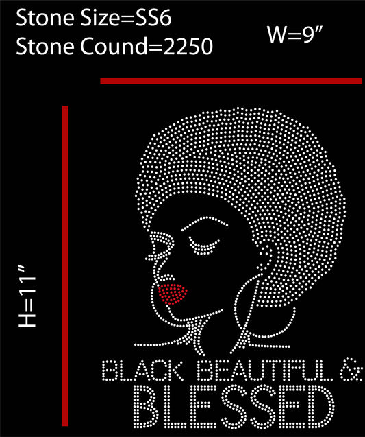 Black Beautiful & Blessed– DXF, EPS, SVG, & PNG