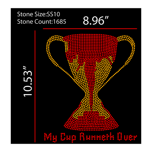 MY CUP RUNNETH OVER DXF, EPS, SVG, & PNG FILES